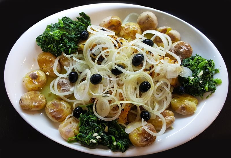 Bacalhau assado na brasa